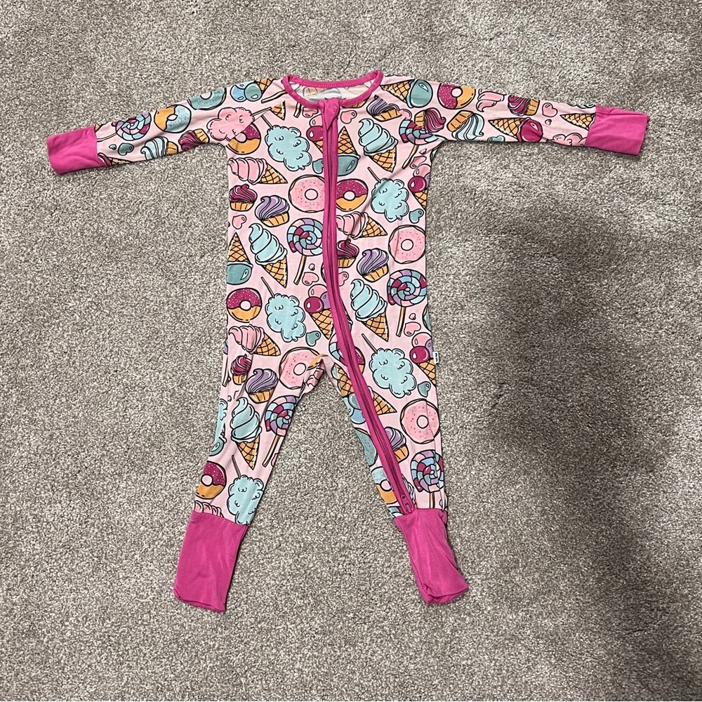 Little Sleepies Pink and Blue Footies One Piece